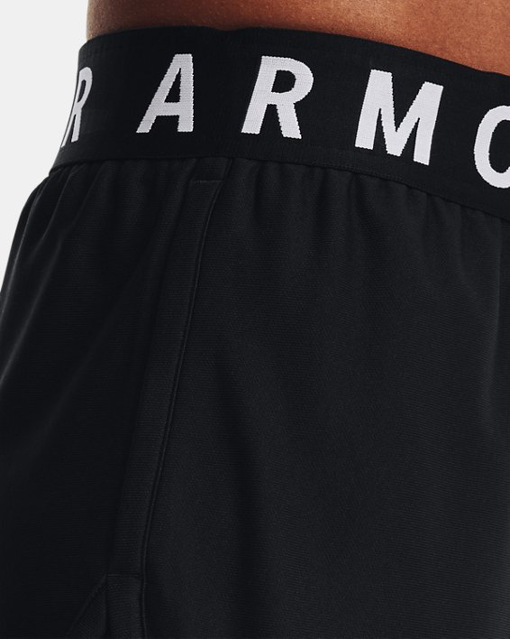 Damen UA Play Up 5" Shorts, Black, pdpMainDesktop image number 3